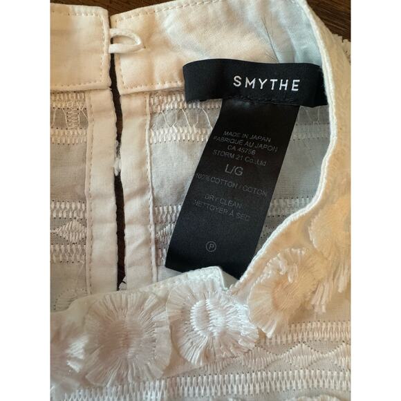 Smythe 3D white Embroidered A-Line Cotton Blouse size L - Picture 8 of 8